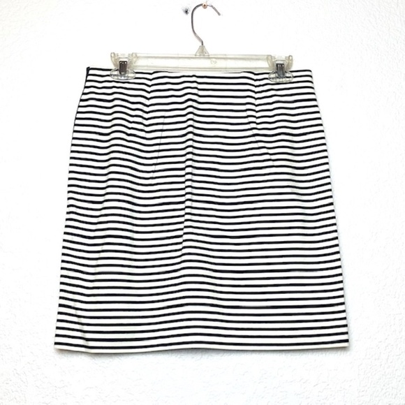 MADEWELL Eventide Blue White Stripe Side Zip Skirt - Picture 3 of 6